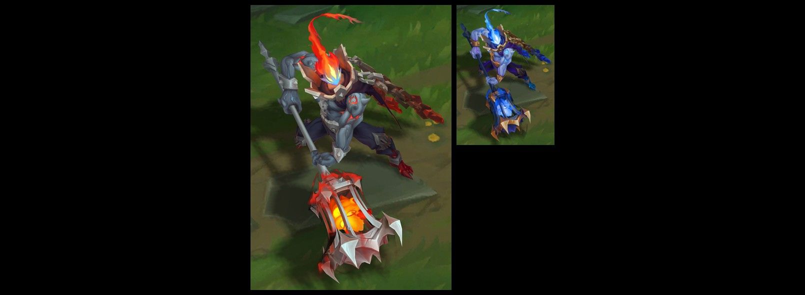 Row of Magma Chamber chroma colour variants added in League of Legends patch 26.15
