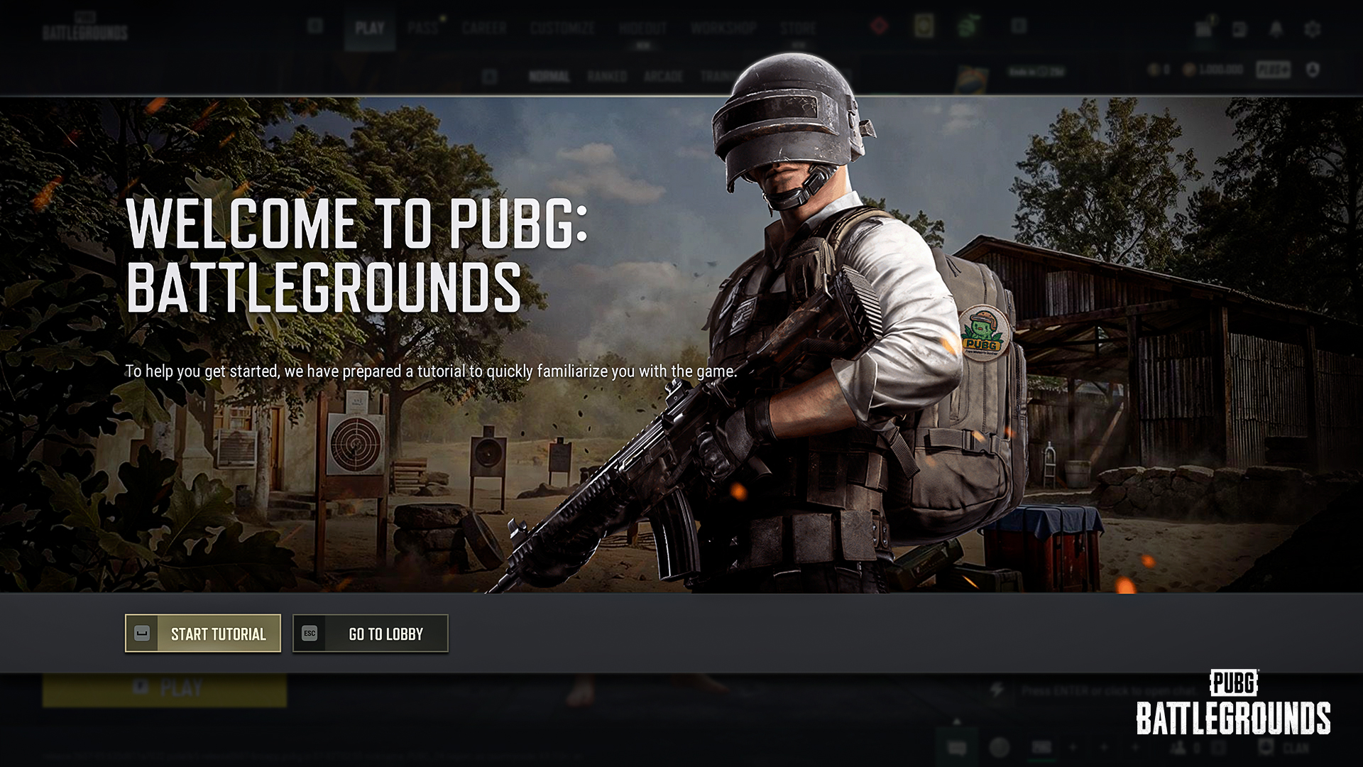 PUBG Update 42.2 Basic Training 17-chapter tutorial chapter-select screen